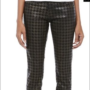 Ankle Skinny Houndstooth Jeans